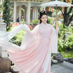 Roupas étnicas dança folclórica chinesa Hanfu Tang Dinastia Princesa Cosplay Stage Wear Women Women Tradicional Costume Fada de Fada Hanfu Vestido
