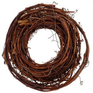 Dekorativa blommor Jul Vine Natural Twig Garland Hängande krans Berry Decor Rattan Tillbehör