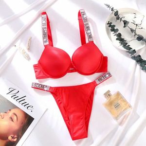 Lingerie da donna Lingerie Moda regolabile Bra Set di Lingerie Sexy V Sexy Ving Up Plus Siz