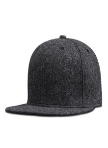 Man Plus Dopasowany baseball Big Hip Hop Wool Hat Back Zamknięte duże rozmiary Filtr Snapback Cap 56cm 58 cm 60cm 62 cm 64cm7236296