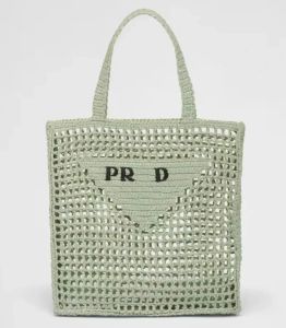 Großer Strandstrohtasche Designer Handtaschen Crossbody Mesh gewebte Umhängetasche stilvoller dauerhafter Pu geräumiges Design vielseitiger Urlaub Eleganz