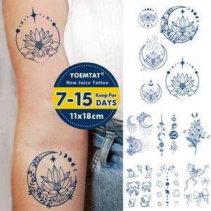 Genipin Waterroof Waterproof Tattoo Adeliva del tatuaggio succo di inchiostro Luce Pianeta Moon Planet Funta Tatoo Semipermanent Body Art 240423