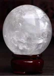 Esfera de cura Magic Decoration Fine Gift 860100mm Stand Natural White Calcite quartzo Cristal Sphere Ball Healing Gem Stone21666622