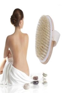 Целая сухая кожа натуральная щеточная щетка Soft Spa Brush Bash Massager Home New14102356