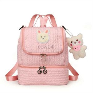 Diaper Bags Double Shoulder Mommy Bag Fashionable Little Bear Mother and Baby Bag Large Capacity Carrying Milk Bag Diaper Bag Backpack d240429