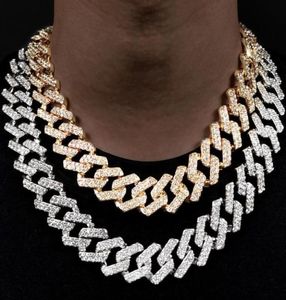 Correntes Bling Rhinestones Luxury Bling Colar Chain Link Chain For Men Women Hiphop Icened Out Square Cheker JewelryChains7080728