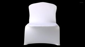 100st El White Lycra Spandex Chair Cover Wedding Party Christmas Banket Dining Office Stretch Polyester Covers5766076