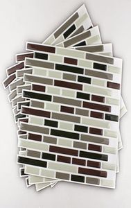 4st Heminredning 3D Tile Pattern Kitchen Backsplash Stickers Mural Wall Decals9136484