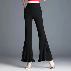 Pantaloni da donna in raso seta di seta trasparente abbigliamento bagliore grontoni per le donne per donne tulle vintage classiche chic ed eleganti mesh