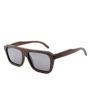 Óculos de sol de bambu de madeira Moda Proteção UV Sombras polarizadas de sol para mulheres e homens Mades de pilotagem à mão Driving Sunglasses1626405