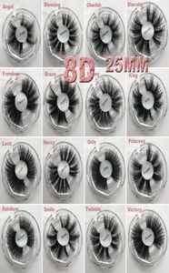 25mm 5D Mink Eyelashes 16 Styles 1 Par Superlångt naturligt Tjock 25mm 100 Mink Lashes Livselike handgjorda 7705232