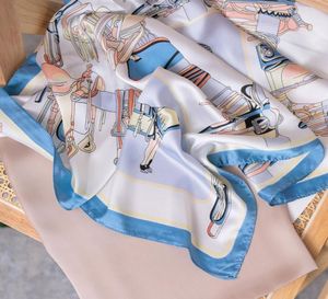 Buy 1 get 1 Spring silk scarf women Letter shawl scarf fashion neck ring Christmas gift whole4365529