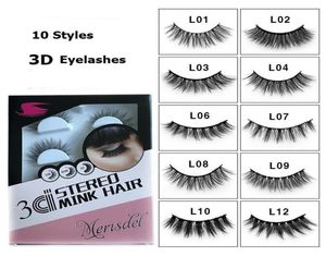 4 parset naturliga ögonfransar 3D False Eyelash Eye Makeup Långt tjock ögonfransförlängning 10 Styles Handgjorda ögonfransar9223194