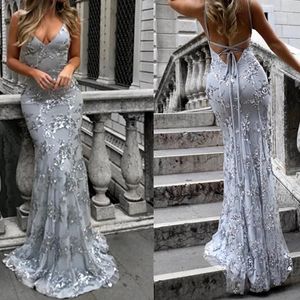 Party Dresses Spaghetti Strap Sequin Cocktail Homecoming Mermaid Backless Slim Fit Split Asymmetrical Sexy Sweep Train Prom Vestidos