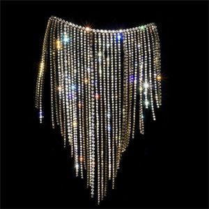 Akcesoria kostiumowe seksowna błyszcząca rhinestone spódnica nocna impreza Kryształowa talia łańcucha biżuterii