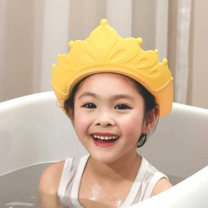 Shower Caps Baby Adjustable Crown Shampoo Cap Soft Rubber Cartoon Eye and Ear Protection Shower Cap Waterproof Childrens Shower CapL2404