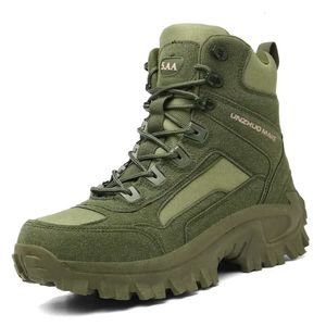 Botas de exército de homens botas táticas mensagens desertas militares impermeabilizados no tornozelo ao ar livre botas de combate sapatos de segurança sapatos de caminhada 240429