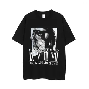 Women's T Shirts Crotesque Dreams Tee Punk Gothic Double Sided Printed Short Sleeves Black T-shirt Hip Hop Streetwear Unisex Oversized Tops