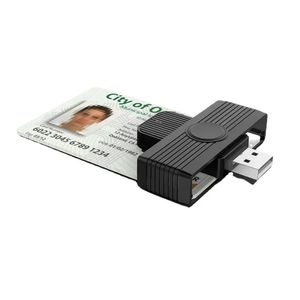 新しい2024 USBタイプCスマートカードリーダーメモリIDバンクEMV電子DNI市民SIM CLONERコネクタアダプター、Windows- Secure