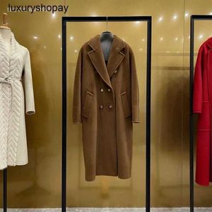 Top Maxmaras Cashmere Coat 101801 Womens Coats Winer الخريف والشتاء الترويجي M Family Wool Classic High Grand