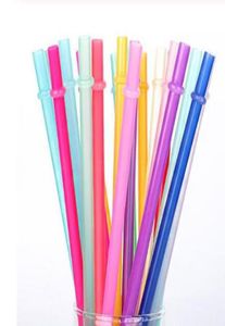 105 pollici paglia da bere in plastica colorate 26 cm Strawi riutilizzabili per alti bicchieri magri pp Candy Color Straws per cocktail Bar1382811