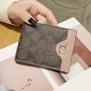 女性用の豪華なデザインウォレット多機能カードホルダーPUレザーメス小さなカードバッグショート女性の財布