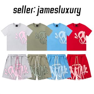 1 : 1 Mens Syna World Short Set Men Track Synaworld Tracksuit Setset 반바지 및 T 셔츠 세트 남성 세트 남성 세트 여름 세트 디자이너 티셔츠 Tshirts 디자이너 남자 티셔츠