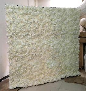 24mx24m romântica Rosa Hydrangea Wall Wall With Stand Ferro preto Flor de flor dobrada para festa Decoração de festas de casamento7685627