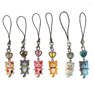 Keychains Heart Pendant Keychain Phone Strap Lanyard Backpack Charm Accessories