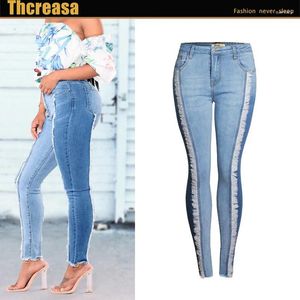 Frauen Jeans Frühling Fashion Quaste Slim Show dünne Hüftheben -Leggings Frauen