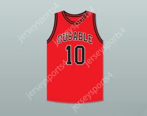 カスタムネイメンズユース/キッズモーリスチーク10 Dusable High School Panthers Red Basketball Jersey 2トップステッチS-6XL