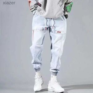 Men's Jeans 2023 New Mens Street Fashion Hip Hop Cargo Pants Mens Jeans Elastic Haute Jogging Pants Autumn Spring Trousers Mens Clothing S-4XL WX