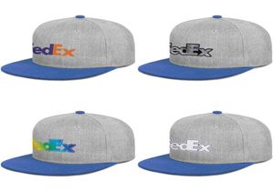 FedEx Federal Express Corporation Logo Blue Mens e Womens Snap BackFlat Brimcap Baseball Styles montato personalizza Cappelli da corsa G8539432