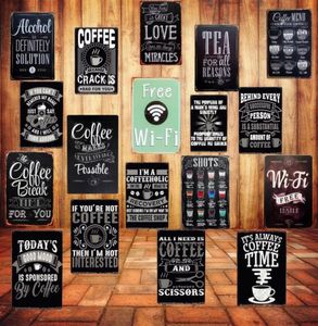 2021 WiFi Shabby Chic Bar Cafe Vintage Wall Work Art Metal Tin Signs