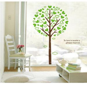 3D Duże zielone drzewo ścienne Mural Decor to Love Is Otchemp achchtuj niebiańskie ścienne cytat naklejka naklejka do domu dekoracje tapeta POS6184930