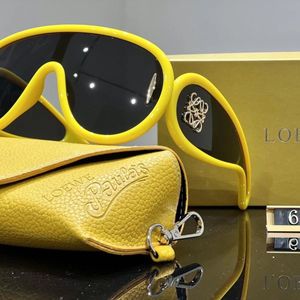 Tasarımcı Güneş Gözlüğü Dalga Maskesi Loewe Güneş Gözlüğü Büyük Çerçeve Kadınlar Erkek Polarize Gözlükler Asetat Fiber Hip Hop Lüks Klasikler Güneş Gözlüğü