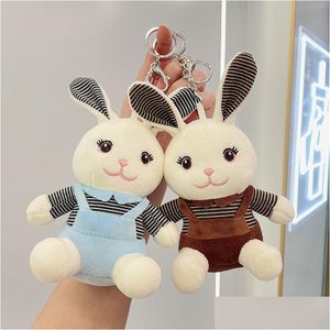 Plush Keychains Cartoon Bunny Doll P Toys Stuffed Animal Rabbit Pie Cute Keychain Bag Charms Pendant Drop Delivery Gifts Animals Otlem