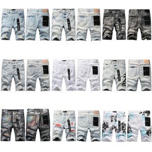 Lila märkeshorts denim shorts mens lila jeans shorts casual stil bomull blandning tyg tvätt vintage gata fashionabla hip hop hål designer ksubi jeans shorts