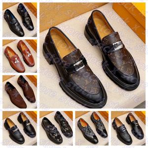 2024 Man Luxury Dress Shoe Designer Top Leather Lace-Up Business Loafers Manliga avslappnade skor för män Zapatos de Hombre klasser Storlek 38-45