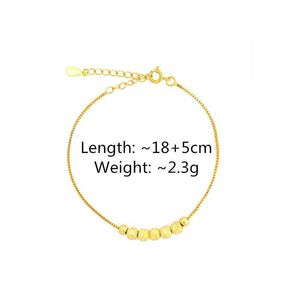 Chain Minimalist Transfer Beads Bracelet for Women Korean Gold Colour Ball Charm Bracelet For Women Fashion Jewelry Accessories Party