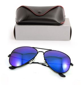 Högkvalitativ kvinnans solglasögon Färgglasslins 58mm Luxury Mens Sun Glasses Pilot UV Protection Men Designer Eyeglass Metal Hinge2596330