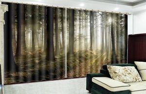 3D -gardinfönster Promotion Lush Virgin Forest Landscape HD Digital Printing Interior Decoration Practical Blackout CurtainS8486282