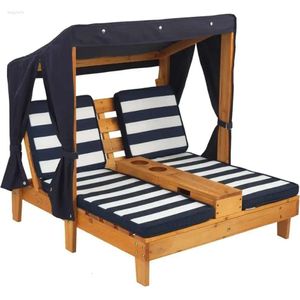 Camp Furniture Cup Holders Kid's Patio Honey with Navy and White Striped Fabric Gift for Ages chairs camping patio furniture outdoor furniture 2024 salesperson