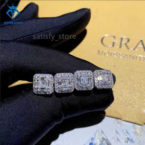 Lyxig högkvalitativ modesmycken VVS Moissanite Diamond Wholesale Custom 925 Sterling Silver Studörhängen