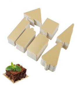 Delidge Golden Mousse Cake Boards Square Rec Christmas Tree Shape Paper Cupcake Base Pads Cake Decoration Tool 400pcs/set6107711