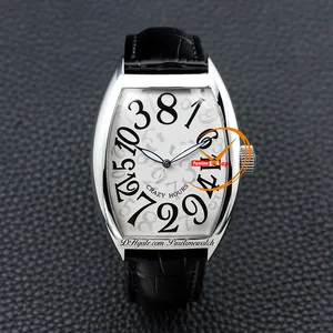 Curvex Remembe 8880CH CARZY GODZINY A21J Automatyczne męże zegarek stalowa obudowa srebrna teksturowa wybór czarny numer skórzany Godziny Ręka RELOJ HOMBRE Puretimewatch Ptfm