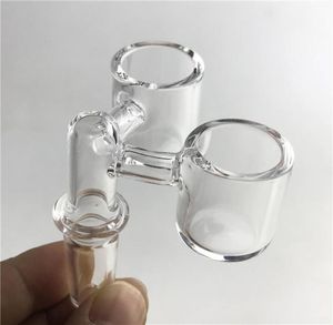 Nova prego de quartzo de 25 mm xl de 3 mm de espessura com cabeça dupla plana 2 balde sem domínio 14 mm 18mm Banger de quartzo para tubos de água2068546