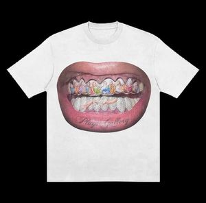 メンズTシャツY2KメンTシャツヴィンテージハラジュクゴシックプリントパターンヒップホップメン