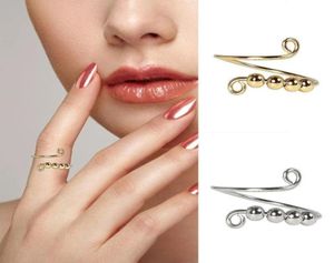 Perlenringspinner Single Spiral Ring Ring Perlen drehen Ly Anti Stress Angst Ringspielzeug für Mädchen Frauen5171731