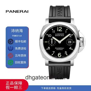 PENERAA High End Designer Watches para série Automático Mechanical Mens Watch 44mm Calendário PAM00164 ORIGINAL 1: 1 com logotipo e caixa reais